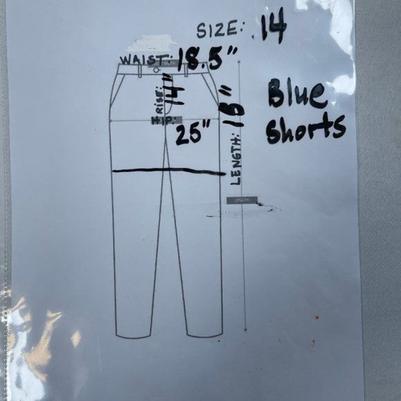 NWOT Missguided Blue High Waisted Shorts Sz 14 - Picture 7 of 7